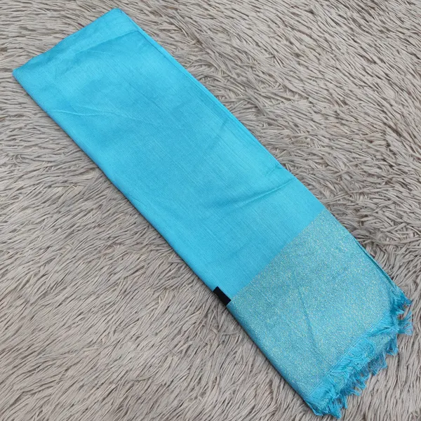 Big Size Soft Rayon Hijabs with Broad Golden Zari Border | HJ18